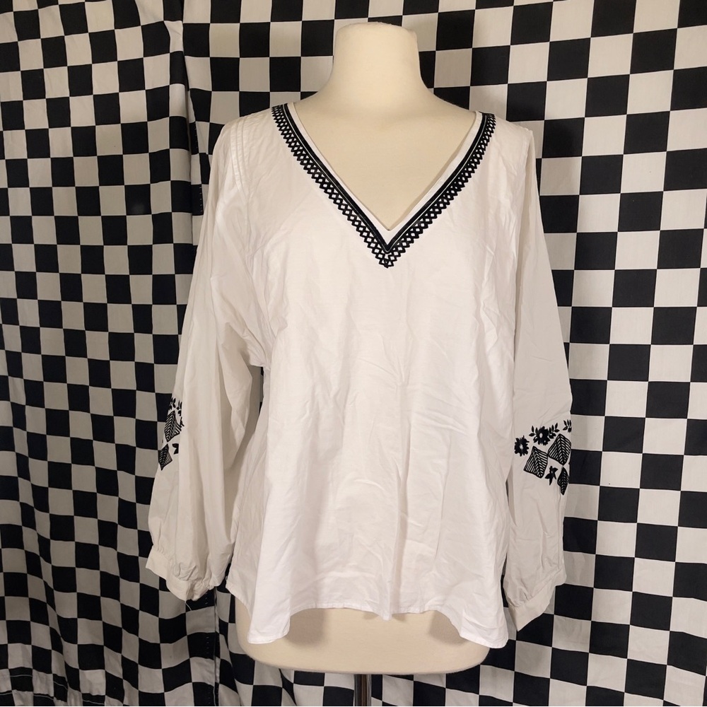 Zara white blouse